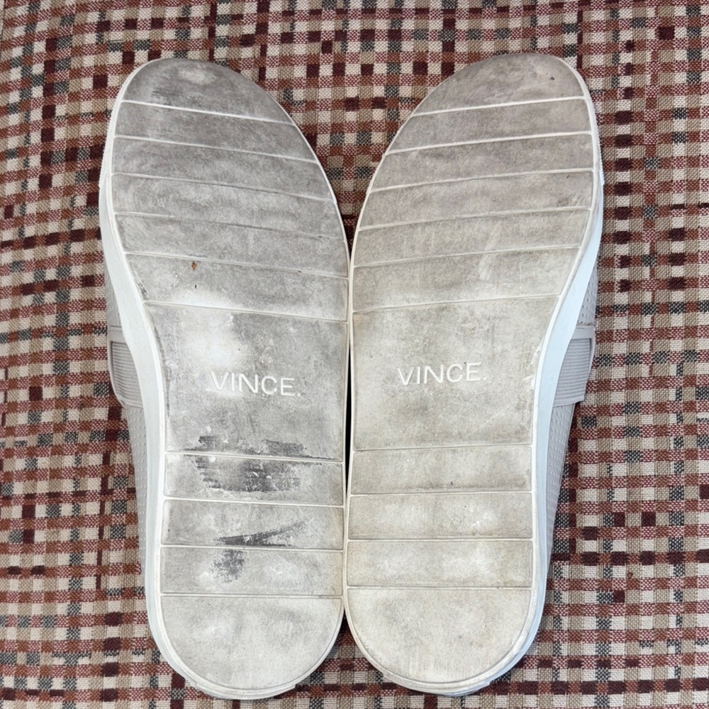 Vince Gray Blair Perforated Leather Slip-ons - Picture 6 of 8